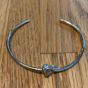 Stella & Dot Silver Simple Knot Cuff Bracelet